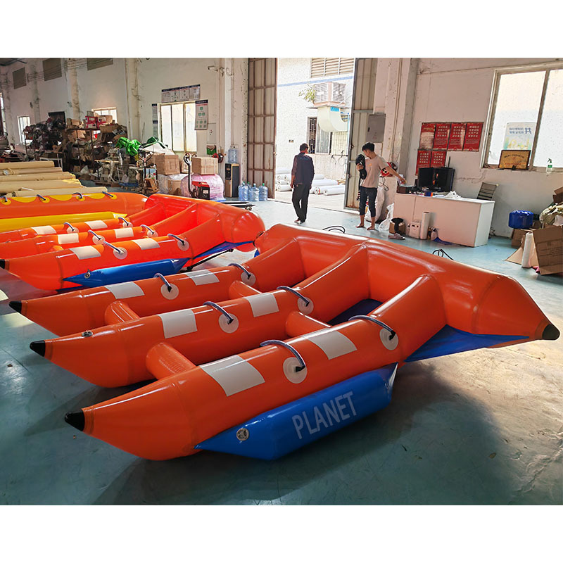 Good Quality Wholesale Different Yellow Inflatable Floating Boat Inflatable Flying Fish Banana Boat For Sports