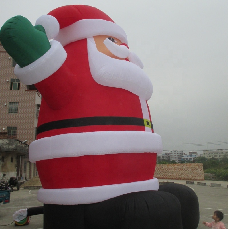 2021 Giant Cartoon Christmas Outdoor Inflatable Santa Claus For Outdoor Decoration