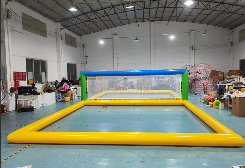 Commercial Outdoor Inflatable Volleyball Court Water Sports Game Pool Inflatable Volleyball Field For Rental