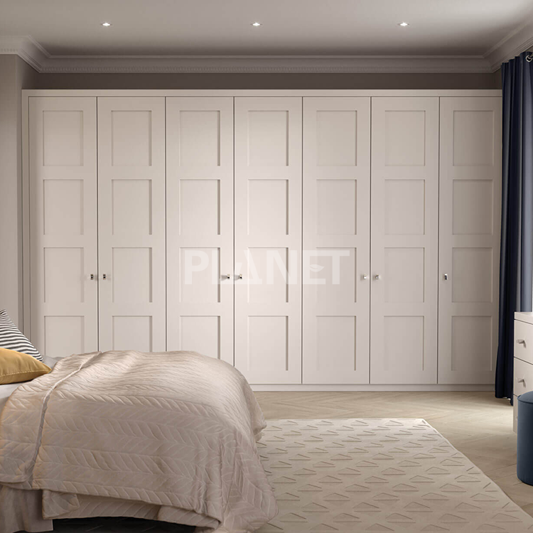 Armoire Chambre Solid Oak French Furniture Wood Design modern Grey Shaker Closet Cabinet Wardrobe