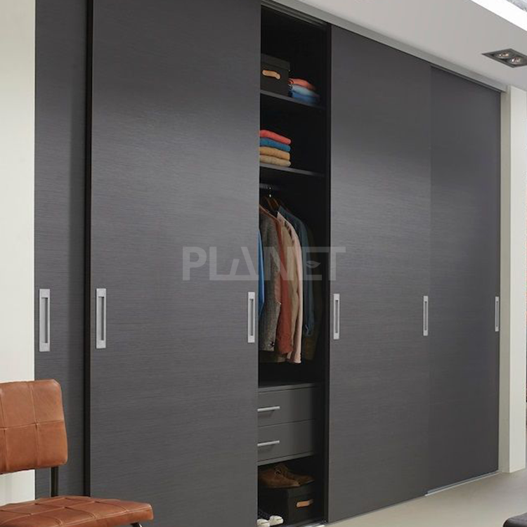 American  USA Style Clothes Closet Portable Sliding Door Wood Laminate Modern Wardrobe Bedroom