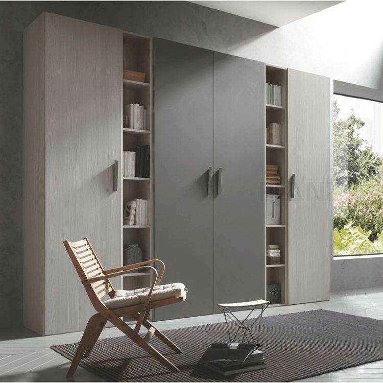 Planet double color wooden bedroom furniture amoires wardrobe design laminate colours combination