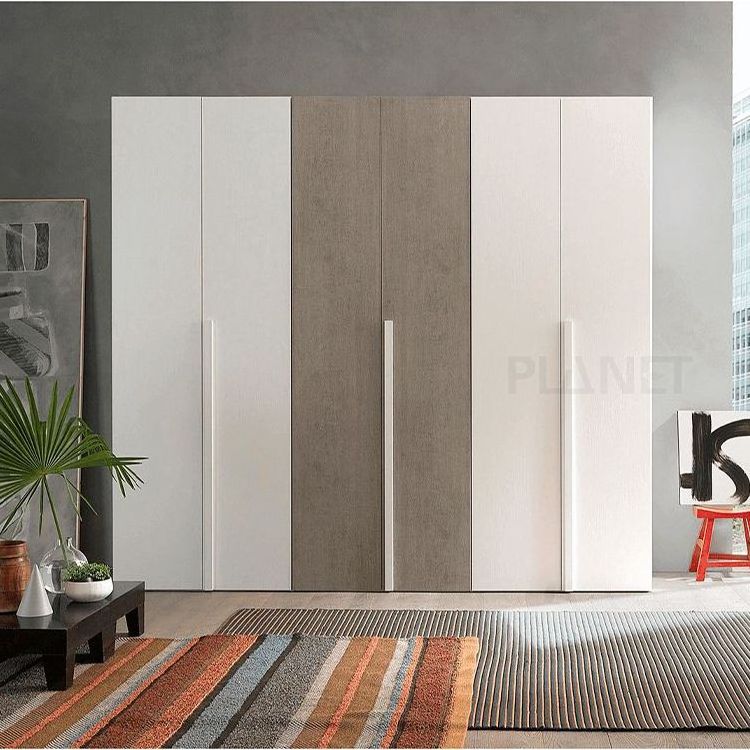 Planet double color wooden bedroom furniture amoires wardrobe design laminate colours combination