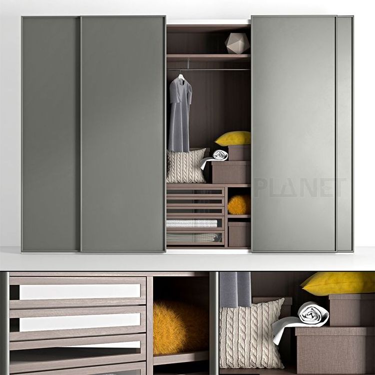 Planet custom mdf sliding door pvc closet bedroom wardrobe cabinets furniture design prices