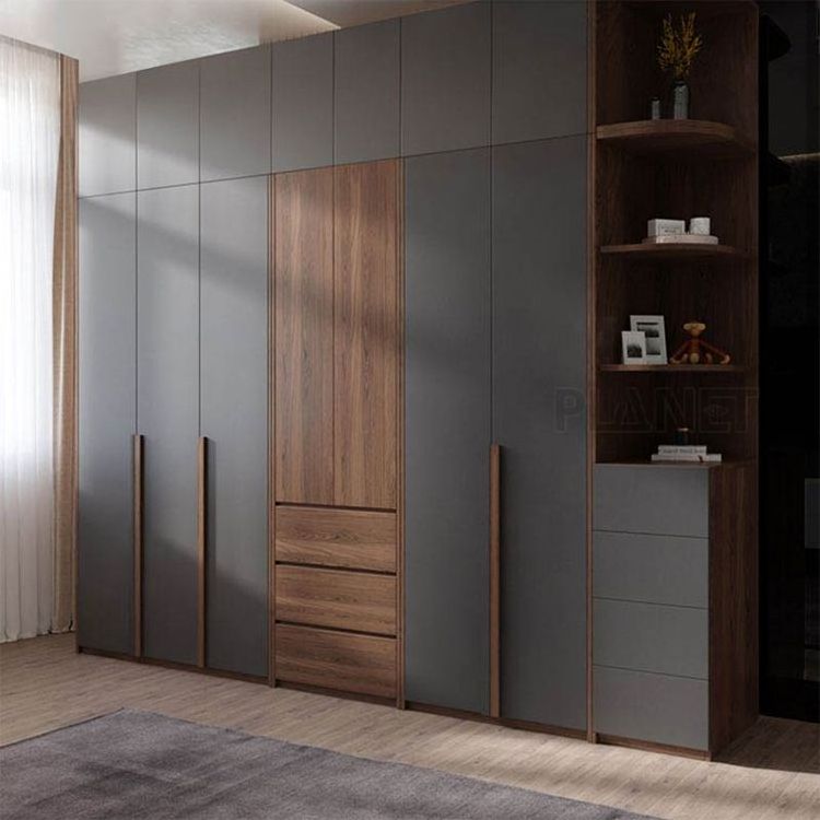 Planet small room designs single wooden drawer wardrobe closet for small bedroom