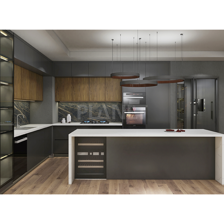 Modern Luxury Black Gabinetes De Cocina Amoire Kitchen Meuble Cuisine Complete Kitchen Cabinet