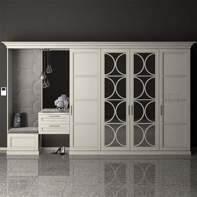 Planet open laminate sample korean acrylic 4 door wardrobe furniture design for bedroom