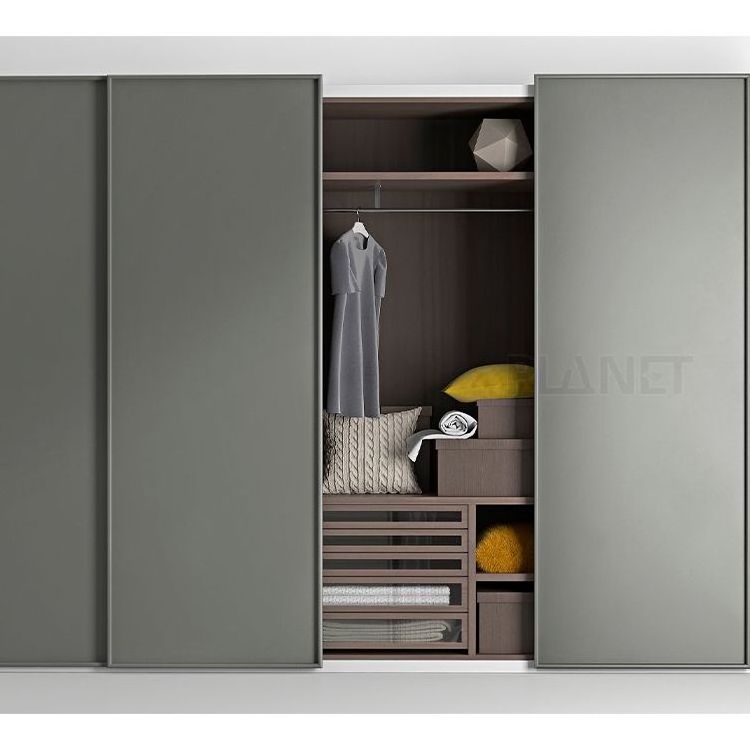 Planet custom mdf sliding door pvc closet bedroom wardrobe cabinets furniture design prices