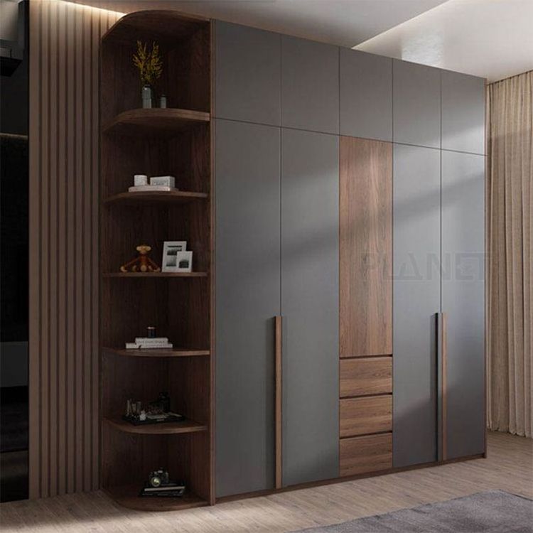 Planet small room designs single wooden drawer wardrobe closet for small bedroom