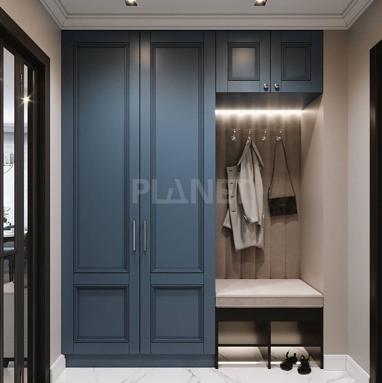 Clothes wardrobe Black color Fashion Design Royal Sliding door Cabinets for Bedroom Furniture Penderie