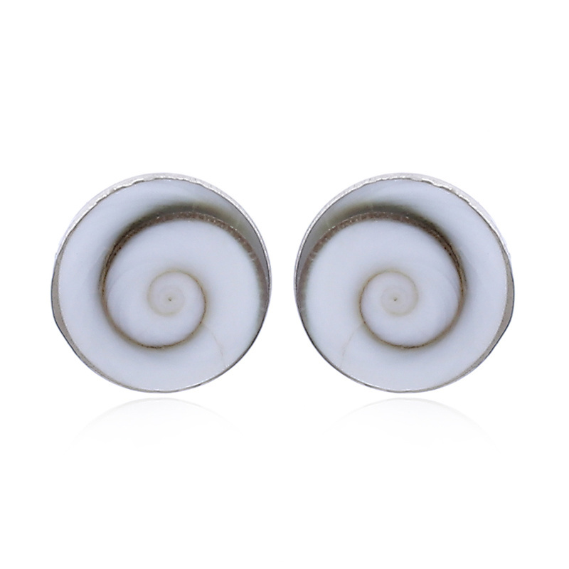 Petite Shiva Eye Stud Earrings Bezel Set In Sterling Silver Wholesale Jewellery