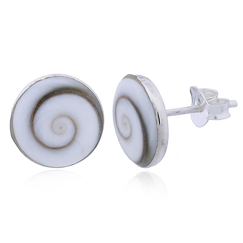 Petite Shiva Eye Stud Earrings Bezel Set In Sterling Silver Wholesale Jewellery