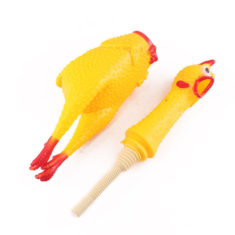 High Quality Pet Squeak Toys Yellow Chicken Screaming Venting Creative Molar Dog Toy