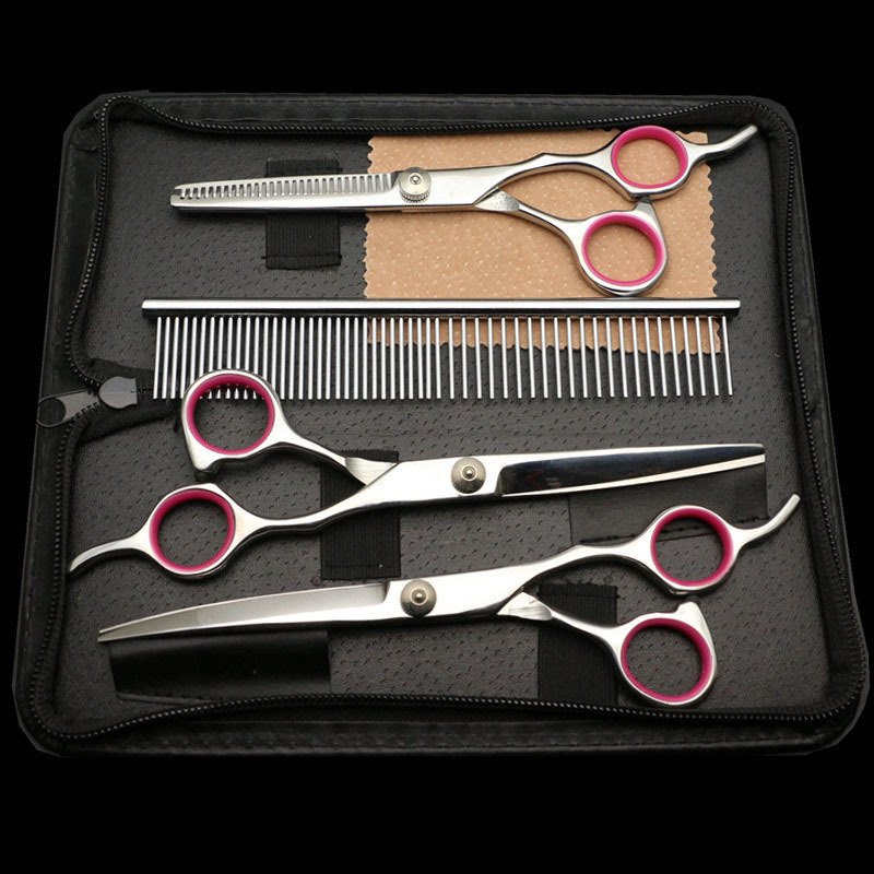 Professional dog grooming kit stainless steel pet grooming hair scissors set for dog and cat