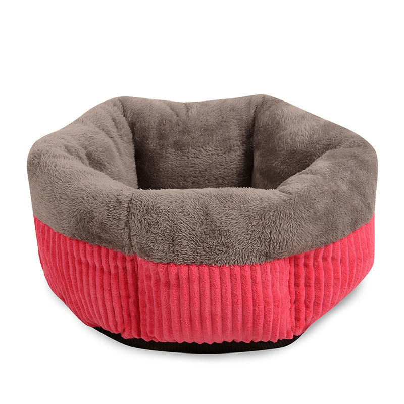 Autumn Winter Small And Medium-Sized Dog Litter Round Bed Plush Warm Cat Nest Pet Cushion Bed