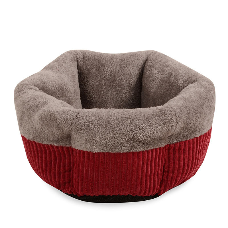 Autumn Winter Small And Medium-Sized Dog Litter Round Bed Plush Warm Cat Nest Pet Cushion Bed