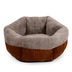 Autumn Winter Small And Medium-Sized Dog Litter Round Bed Plush Warm Cat Nest Pet Cushion Bed