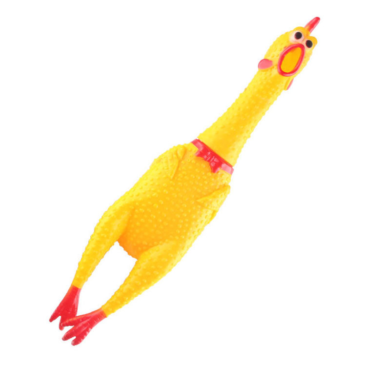 High Quality Pet Squeak Toys Yellow Chicken Screaming Venting Creative Molar Dog Toy