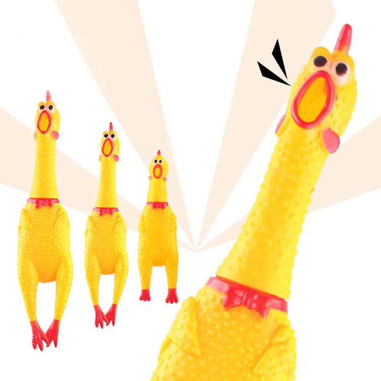 High Quality Pet Squeak Toys Yellow Chicken Screaming Venting Creative Molar Dog Toy