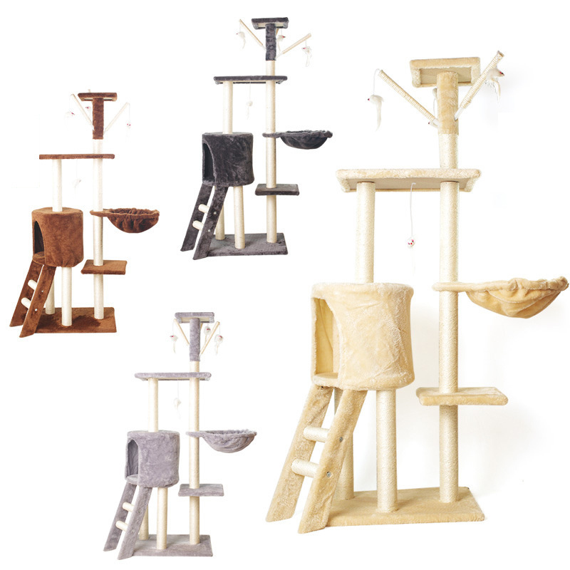 Factory Direct Best Selling Basic Cat trees Hammock Condo Supply Cat Tower Tree with Cat Scratching Posts Stand House