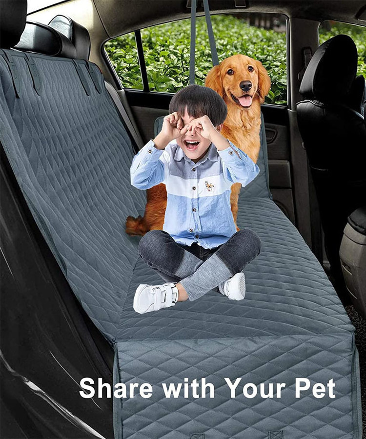 100% Waterproof Dog Pets Back Car Seat Cover Seat Scratch proof Car Hammock for Dogs with Mesh Window Durable Pet Seat Cover