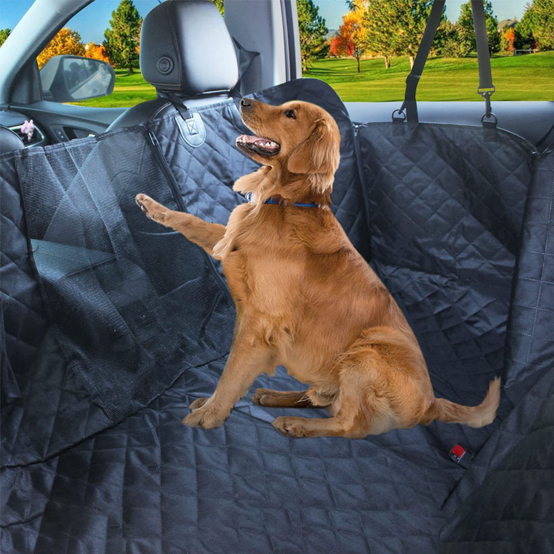 100% Waterproof Dog Pets Back Car Seat Cover Seat Scratch proof Car Hammock for Dogs with Mesh Window Durable Pet Seat Cover