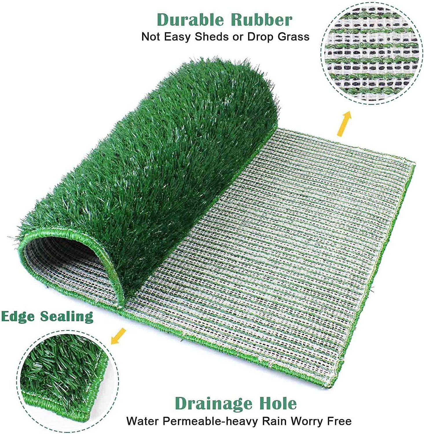 Dog Potty Grass Mat Artificial Grass For Dogs Potty With Tray Grass For Dogs Indoor And Outdoor Use Puppy Training Pad