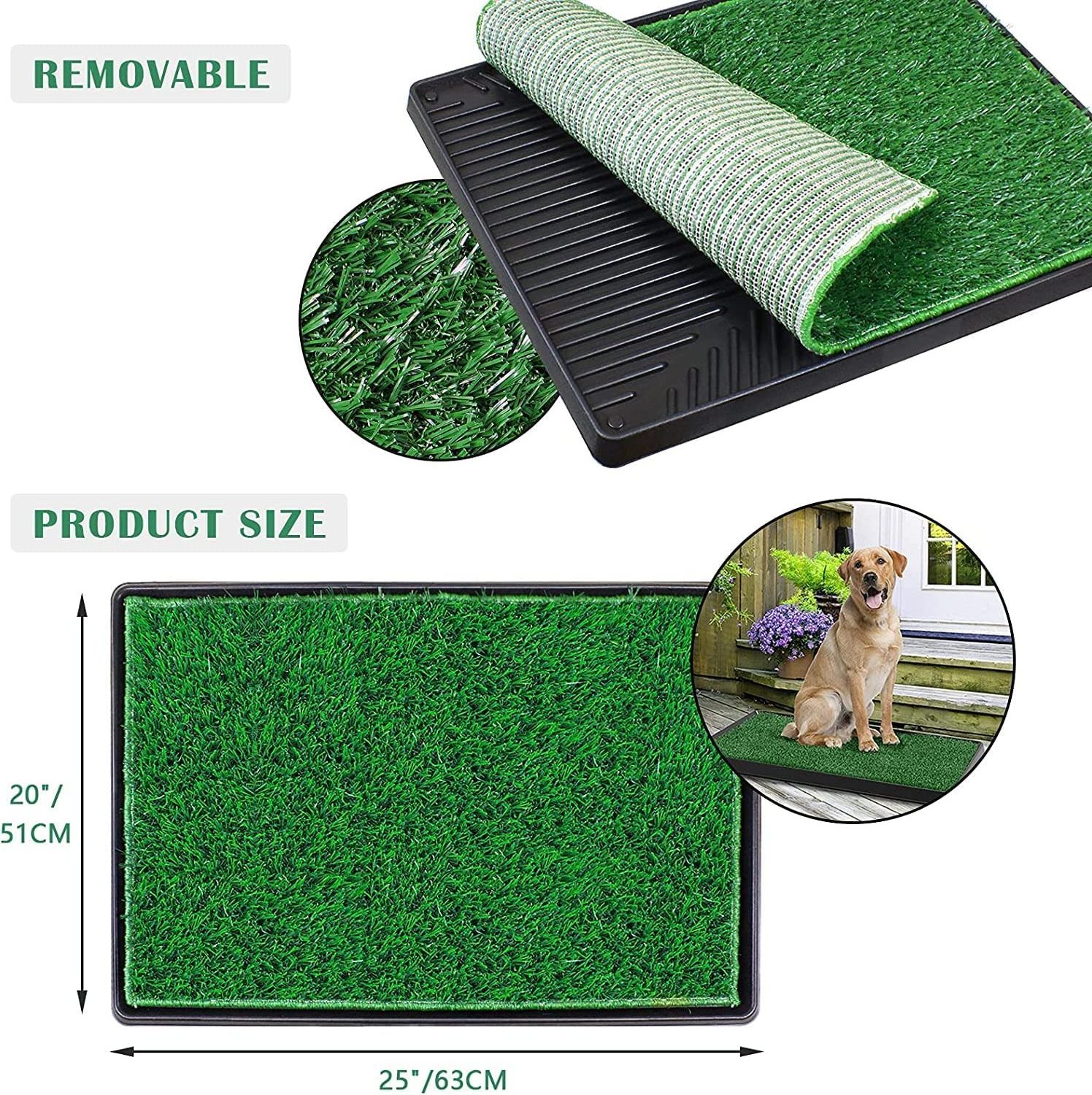 Dog Potty Grass Mat Artificial Grass For Dogs Potty With Tray Grass For Dogs Indoor And Outdoor Use Puppy Training Pad