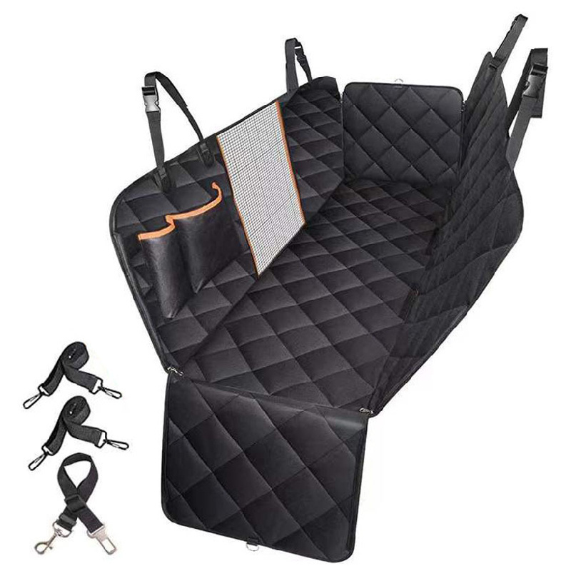 100% Waterproof Black Universal Small Animals Polyester Padded Hammock Rear Back Seat Mat Pet Dog Car Seat Cover For Car