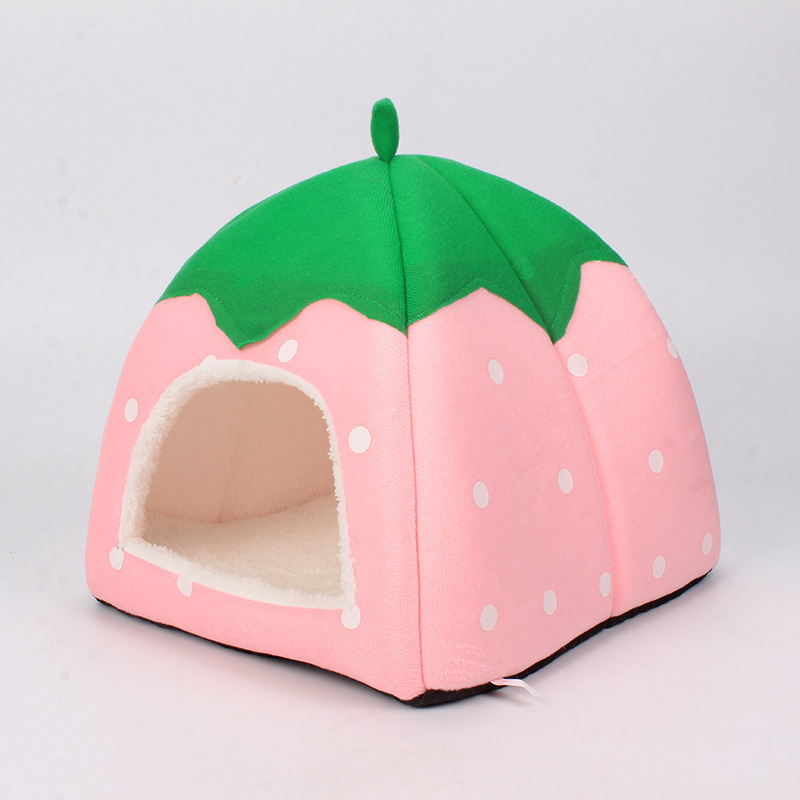 Pet Supplies Strawberry House New Dog Bed Small And Medium-Sized Dogs Wholesale Can Be Dismantled And Washed Pet Nest