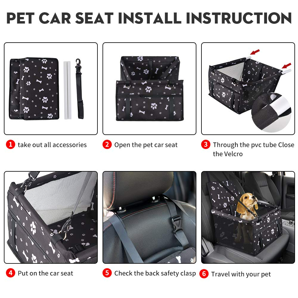 Waterproof Hammock Puppy Portable Pet Carrier Bed Cradle Cover Basket Protector Travel Mat Seat Dog Booster Car Seat