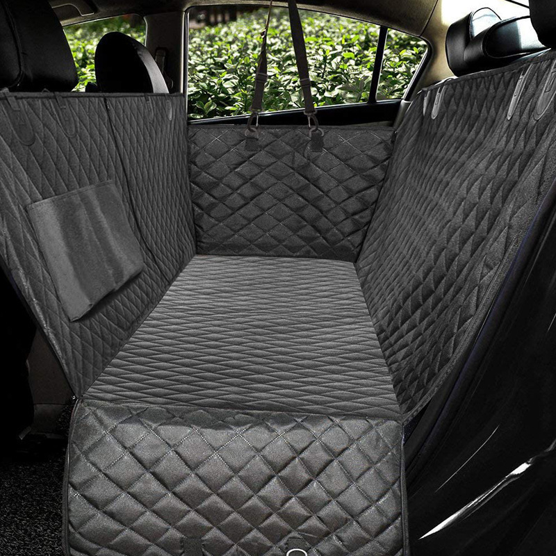 100% Waterproof Black Universal Small Animals Polyester Padded Hammock Rear Back Seat Mat Pet Dog Car Seat Cover For Car