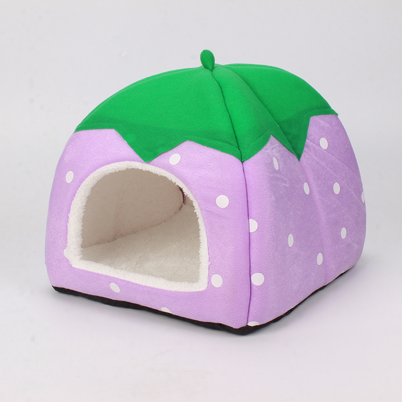 Pet Supplies Strawberry House New Dog Bed Small And Medium-Sized Dogs Wholesale Can Be Dismantled And Washed Pet Nest