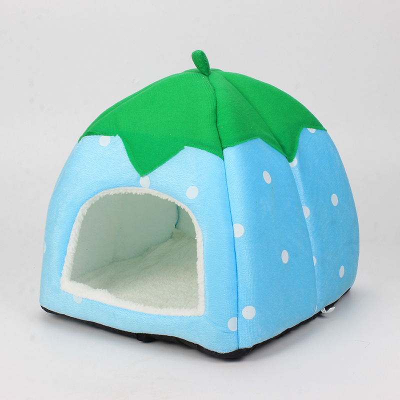 Pet Supplies Strawberry House New Dog Bed Small And Medium-Sized Dogs Wholesale Can Be Dismantled And Washed Pet Nest