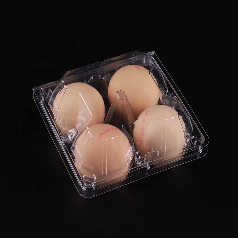 4 Packs Crate Jumbo Large Big Chicken Eggs Duck Eggs Holes Carton Transparent Recyclable