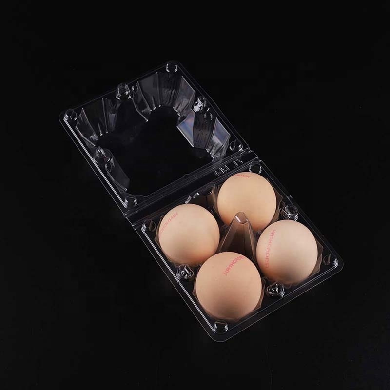 4 Packs Crate Jumbo Large Big Chicken Eggs Duck Eggs Holes Carton Transparent Recyclable