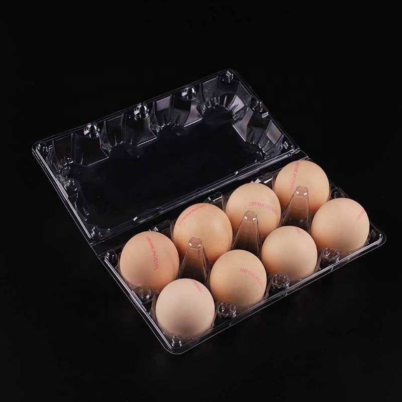 High Quality Low Price Wholesale 8 Holes Blister Egg Tray Packaging Plastic Chicken Egg Carton Packaging