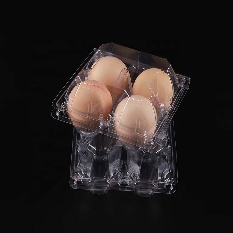 4 Packs Crate Jumbo Large Big Chicken Eggs Duck Eggs Holes Carton Transparent Recyclable