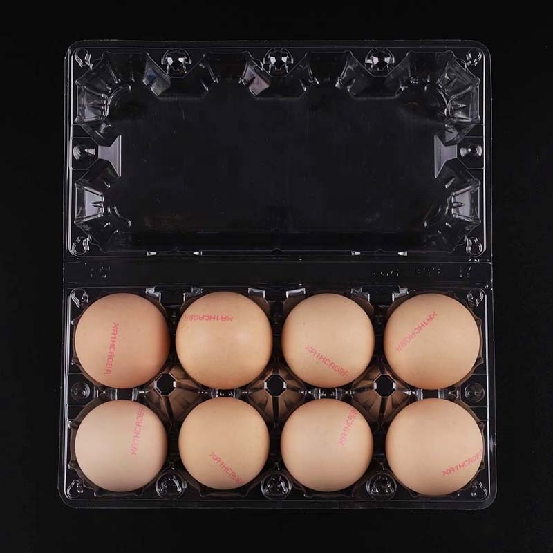 High Quality Low Price Wholesale 8 Holes Blister Egg Tray Packaging Plastic Chicken Egg Carton Packaging