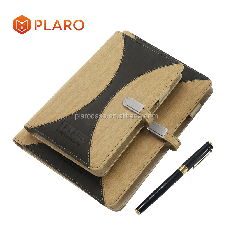 USB Lock A5 Custom Leather Diary with Power Bank