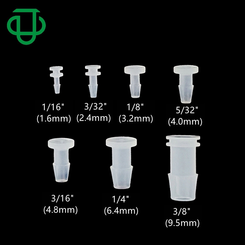 JU Small PP NPT/M/G Male Threaded Pipe Fitting Stopper Plastic Pipe End Hex Threaded Tube Plug