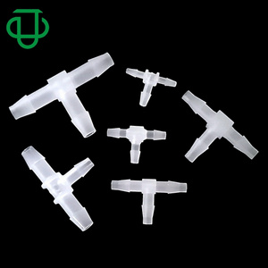 Medical 3 Ways Tee Equal Reducing Hose Barb Tail Connector Plastic T Shape Pipe Joint Barbed Tube Fitting