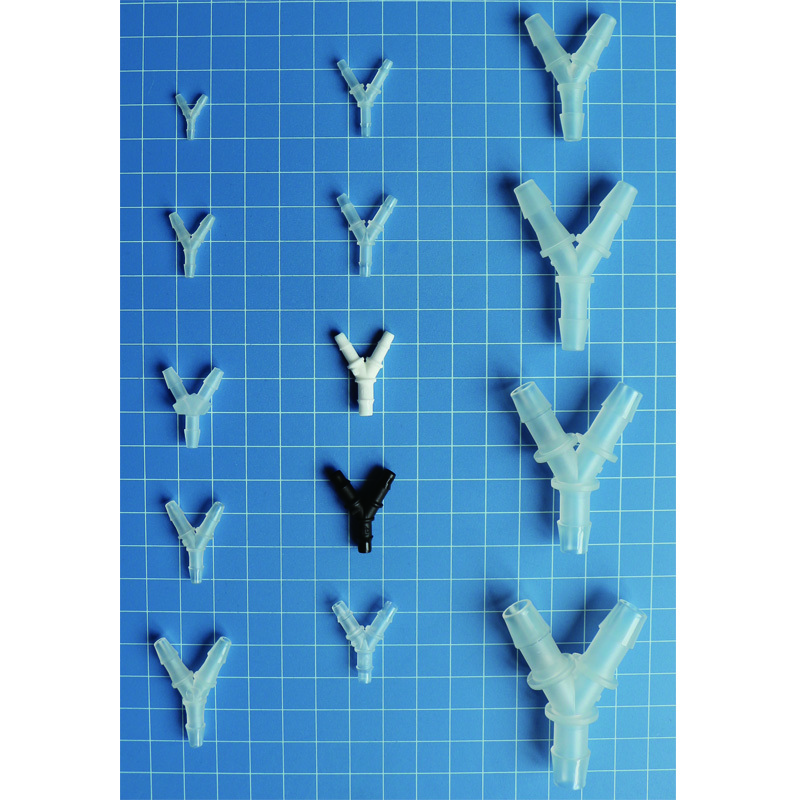 JU T Shaped 1.6mm to 12.7mm Equal Plastic 3 Ways Hose Tube Barbed Reducing Tee Connector