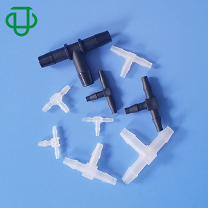 JU T Shaped 1.6mm to 12.7mm Hose Barb Plastic Barbed Tee Tube Fittings