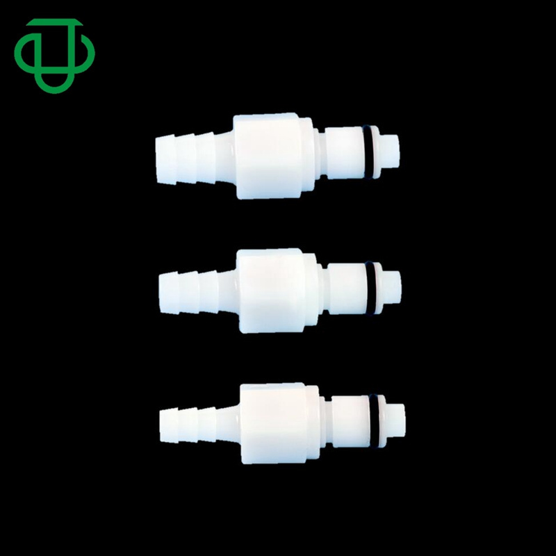 JU Shut Off Valved CPC Plastic Connector In-line Air Hose Barb Quick Disconnect Tube Coupling For Water Circulation