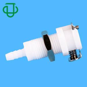 Small Orifice 1/8" Hose Barb Bulkhead Fitting Panel Mount Thread Connector Shut Off Valved Female Quick Disconnect Coupling Body