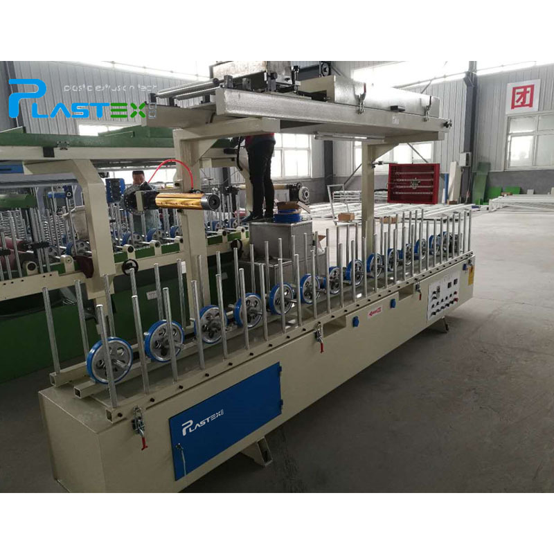 Decorative paint paper wood veneer laminating profile wrapping machine