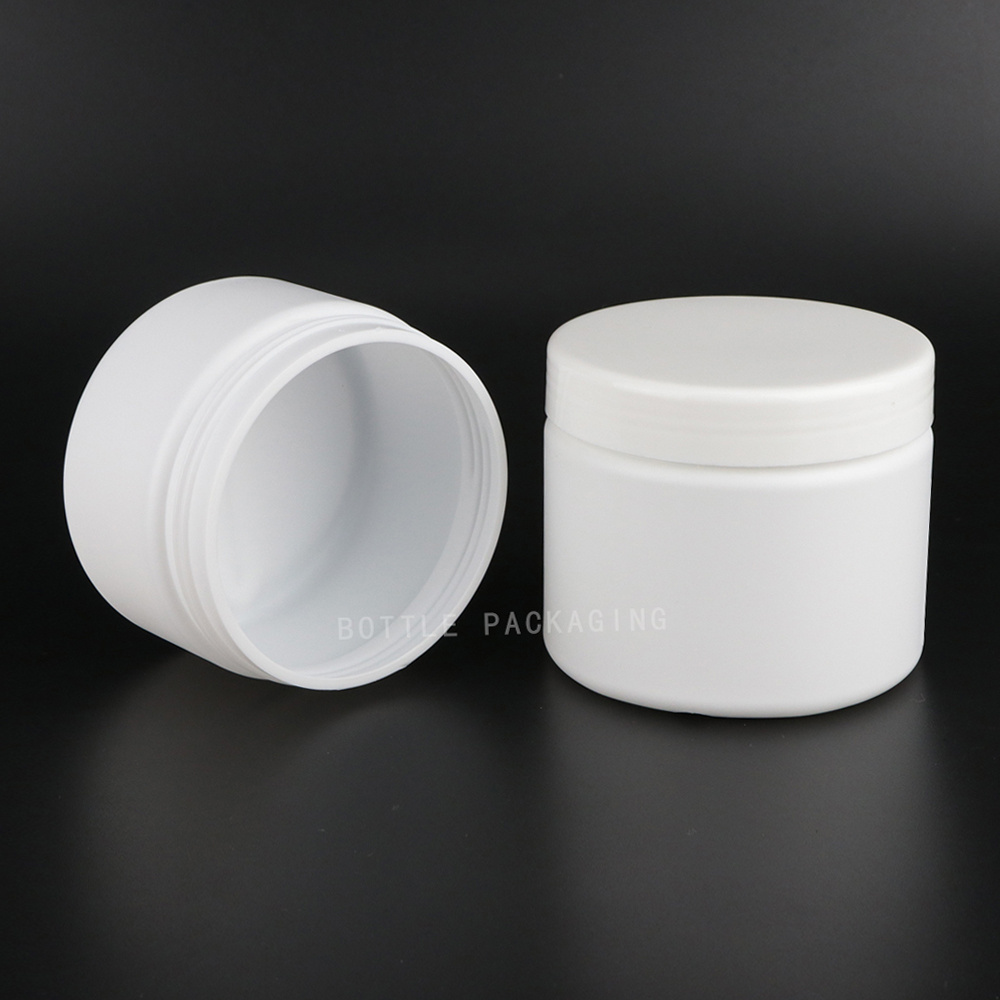 Empty Round Food Grade Frosted Colored Pink Black White 200G Body Butter Hair Mask Cream Pomade Plastic HDPE Jar