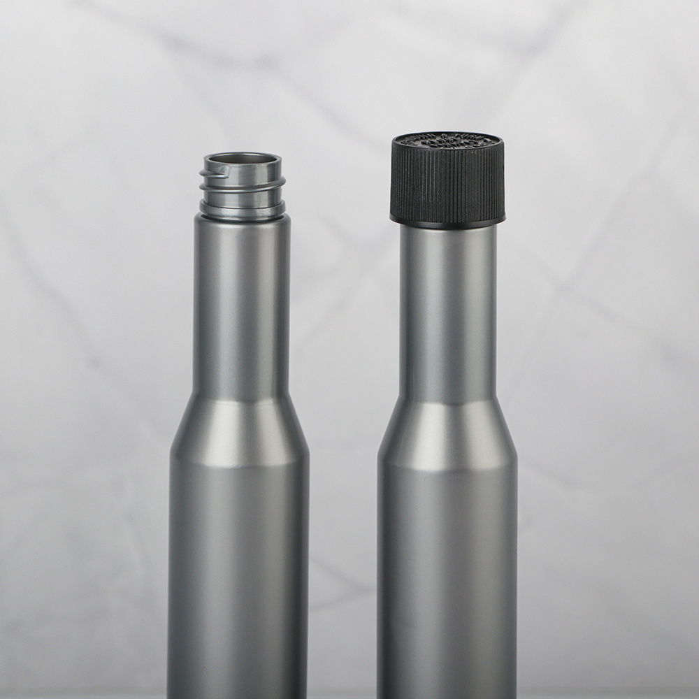 Factory Supply Silver Gray 100ml 3oz PET Plastic Bottle For Fuel Oil Additives And engine oil bottle With child proof cap