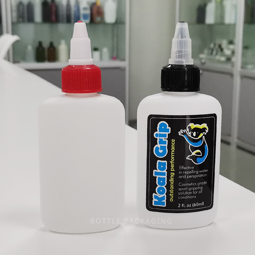 Wholesale Empty Small HDPE Flat Chemical Liquid 60ml Plastic School Super Glue Bottles